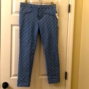 NWT GAP patterned mid rise skinny ankle pants